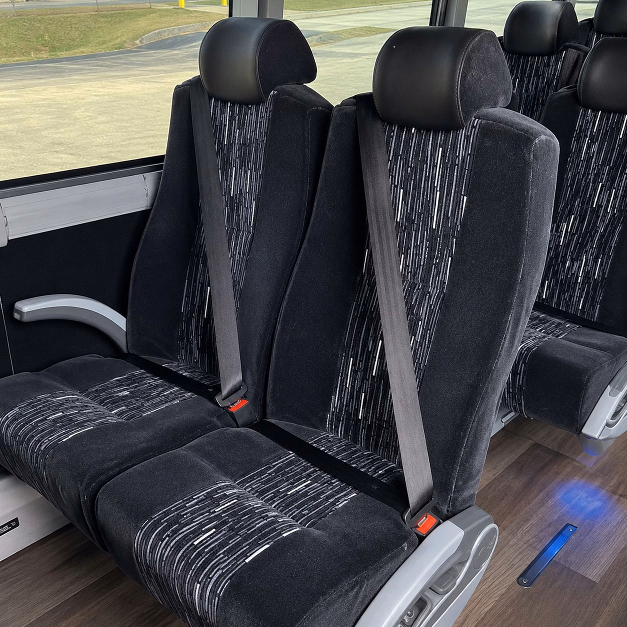 56 passenger charter bus inside